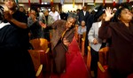Emma Jean Smith's seat can't contain her as she moves with the Spirit in an aisle during the Prayer of Intercession and Supplication.(Mike Brown/ Memphis Commercial Appeal)