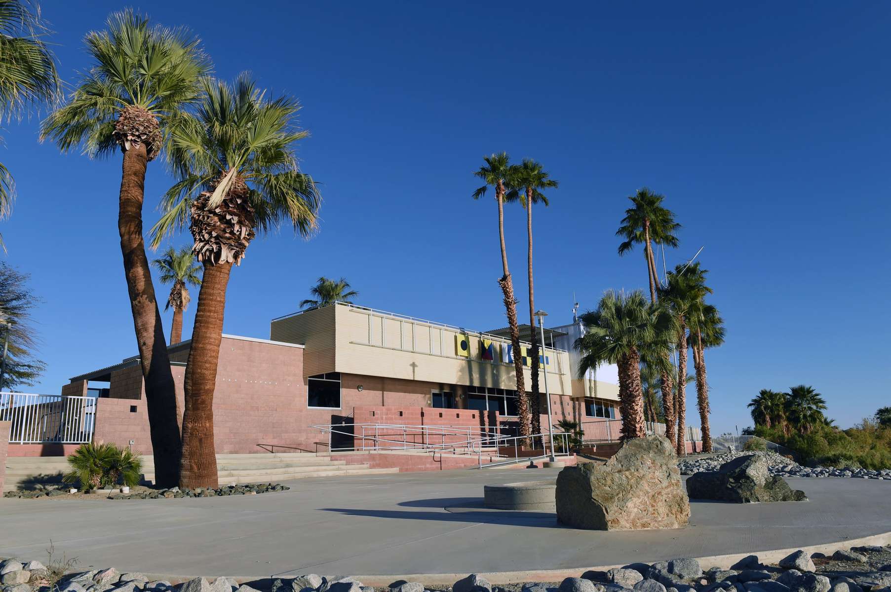 The North Shore Beach and Yacht Club in the Salton Sea was originally opened in 1959 and shuttered in 1984. It has been restored and is now a community center. Photo taken January 30, 2022.