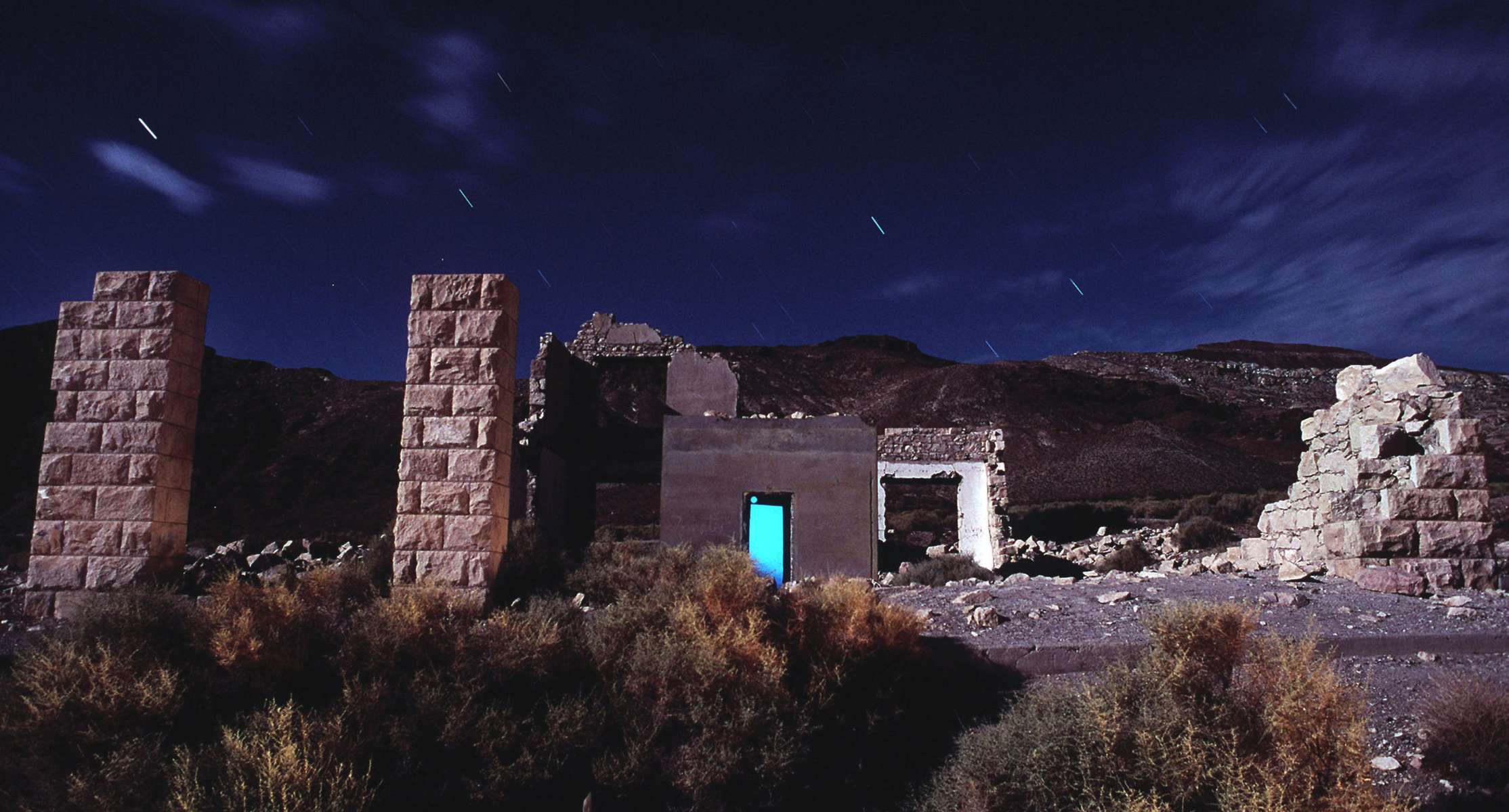 Rhyolite is a ghost town in Nevada and is part of Death Valley National Park. Photo taken between 1999-2010.
