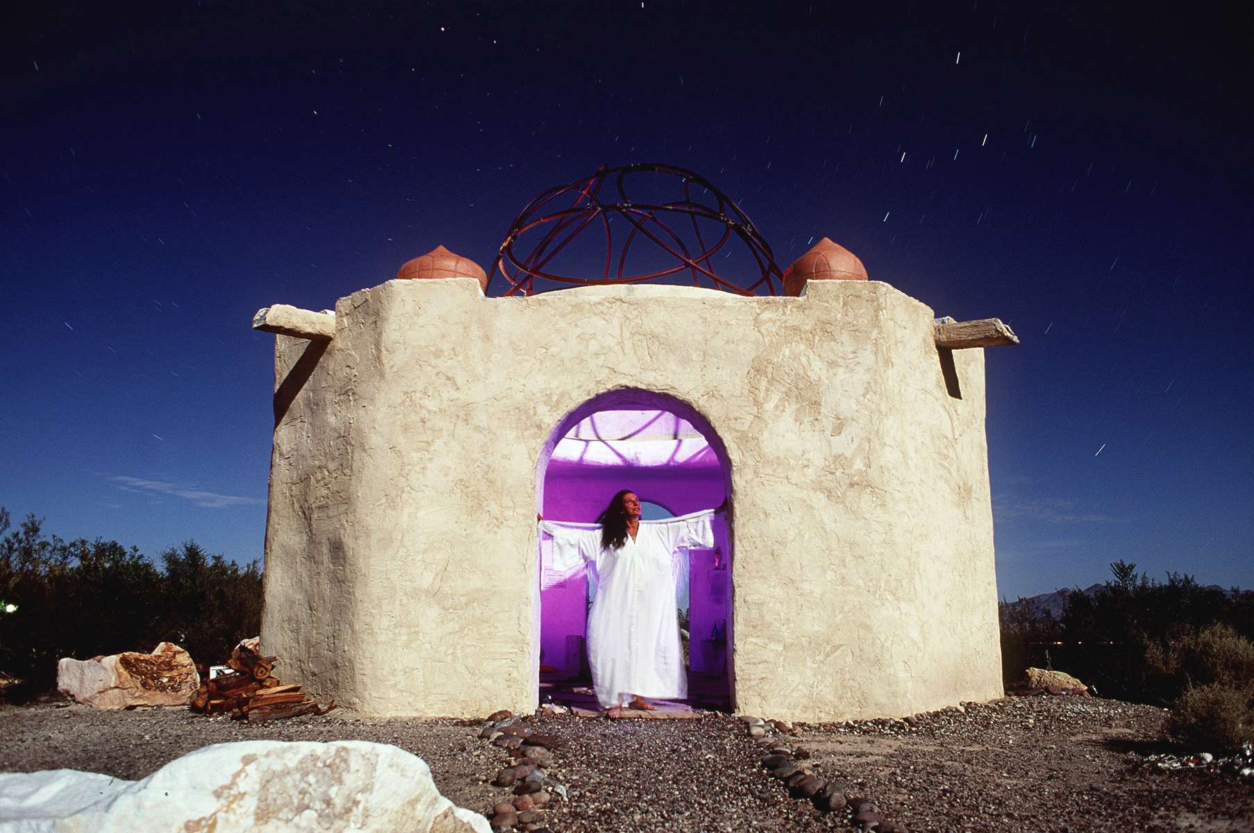 A caretaker poses in the Temple of Goddess Spirituality located in Indian Springs, Nevada. The photo was taken between 1999-2008. I tried to find out who she was but haven't had luck.