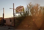 A sign for an abandoned bar in Desert Shores near the Salto Sea. Photo taken on February 10, 2022.