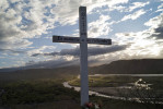 A memorial is setup to honor indigenous natives and local migrants killed in a clash with the Peruvian national police. 