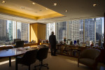 David Stern in his office in midtown Manhattan.  Photographed for American Express