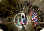 U.S. Representative Donald Payne in the Rotunda of the Hall of Records, Newark, NJ.  Photographed for The New York Times