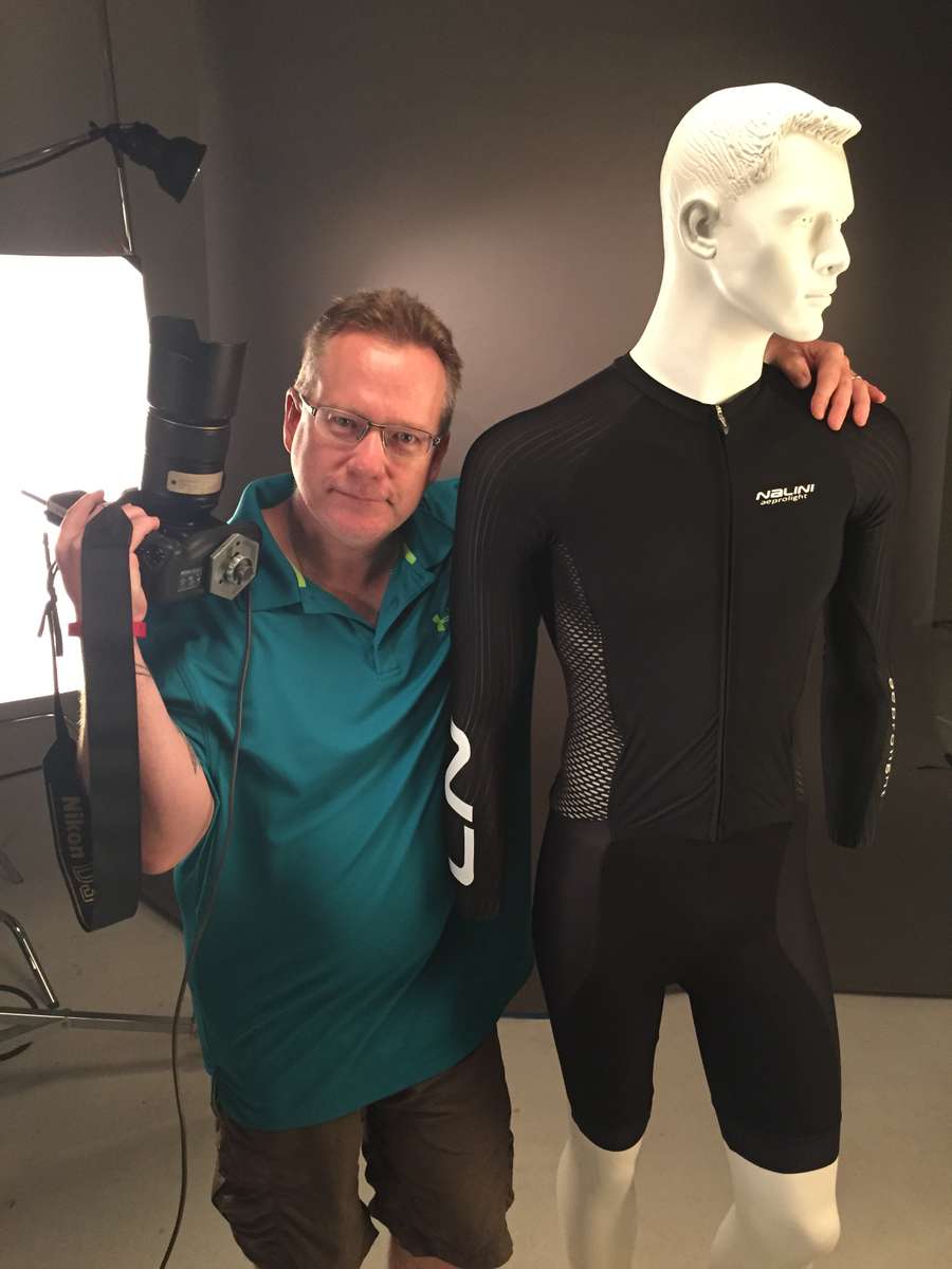 Technical gear photo shoot for Bicycling Magazine