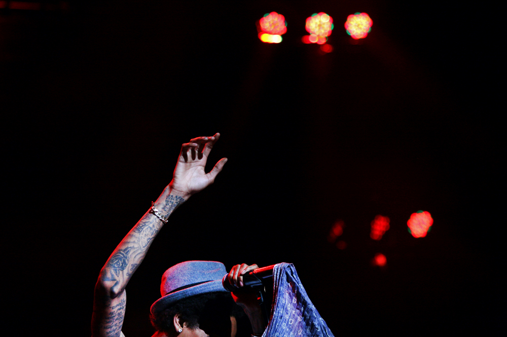 Wiz Khalifa performs at the Nikon Theater at Jones Beach in Wantagh, NY on August 02, 2012.