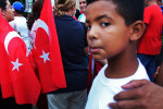 Turkish participants march during the 1st of May Labor Day March in Havana, Cuba, on May 01, 2015. In Cuba, the day known as Día del Trabajo is a call for people to march in the streets in show of support to their local socialist government and the Cuban Revolution. Guests from many countries and social organizations worldwide are known to join the march. Participants have noted that while attendance is not mandatory, absence from the march is usually noticed and discouraged. 