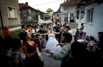 Guests dance during a Roma wedding in Northwest Bulgaria in August 2008. 