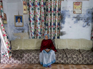 Nanki Mata, a widow who estimates she is 75 years old, poses for a portrait in the Durga Kund Help Line ashram in Varanasi, India on January 08, 2019. Nanki says she has spent two years in this ashram, after her husband was thrown in prison for getting in a fight, and passed away from injuries to his body. Her daughter got married, so no one looked after her - then the daughter died as well. She has two other children, but didn't want to go her son's or her other daughter's in-laws because she says that's not how tradition works here. She is left with no contact with her relatives, nor was she aware that she had legal rights on her property, so whatever little her husband had, was taken away by his brothers. {quote}My husband is not here, how would I fight?{quote} she says. 