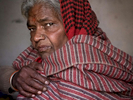 Usha Mishra, a widow who is unsure of her age, at Birla ashram in Varanasi, India on January 05, 2019. Usha's in-laws passed away a few years before her husband, who died of a heart attack, and all her other relatives were too far away and with family. She didn't have anyone to pay for her expenses, so she felt she had no other option but to come to the ashram, as Sulabh International provides 2,000 rupees as a monthly pension. 