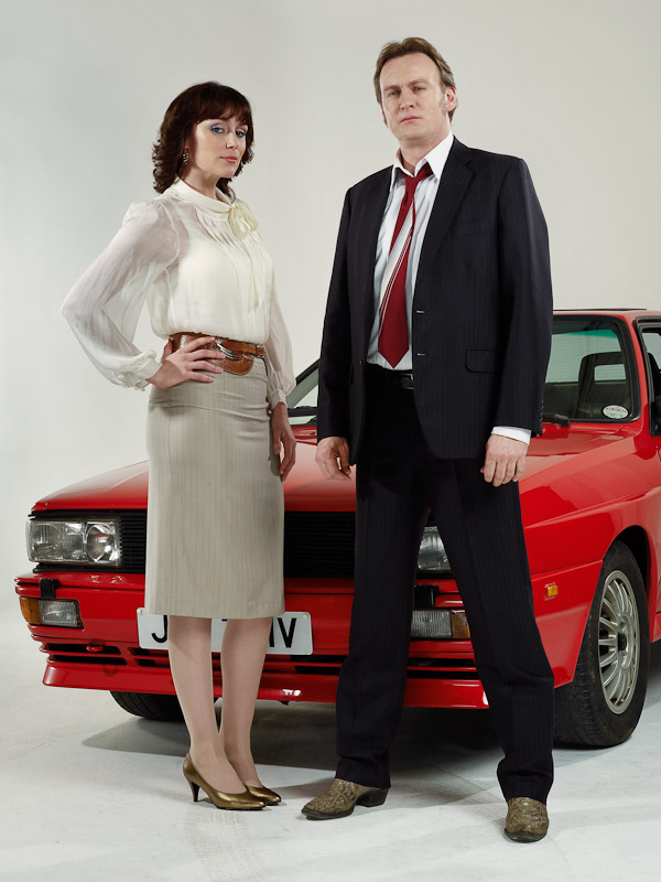 Ashes to Ashes studio shoot of Philip Glenister and Keeley Hawes