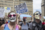 {quote} Berners,{quote} Bernie Sanders supporters who refused to follow his endorsement of Hillary Clinton, rally in Payne Plaza in Philadelphia during the DNC convention.