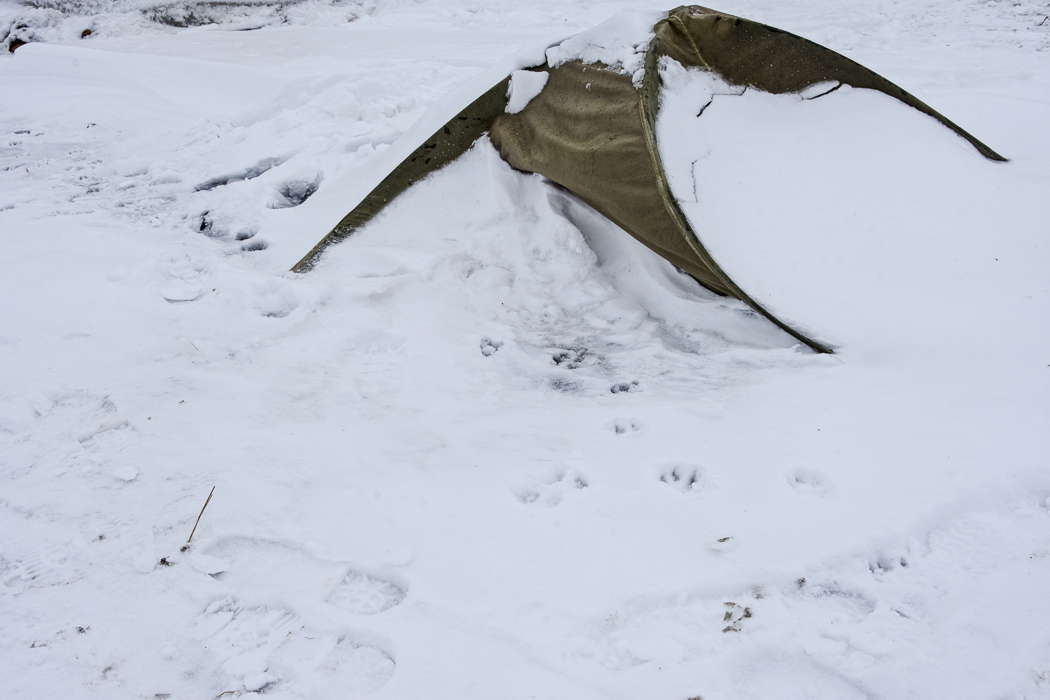 They remained like bodies that were left where they had fallen. A somber vivid reminder of the gravity, harshness and danger of a North Dakota winter. A winter that those who had chosen to stay in camp were now staring down.