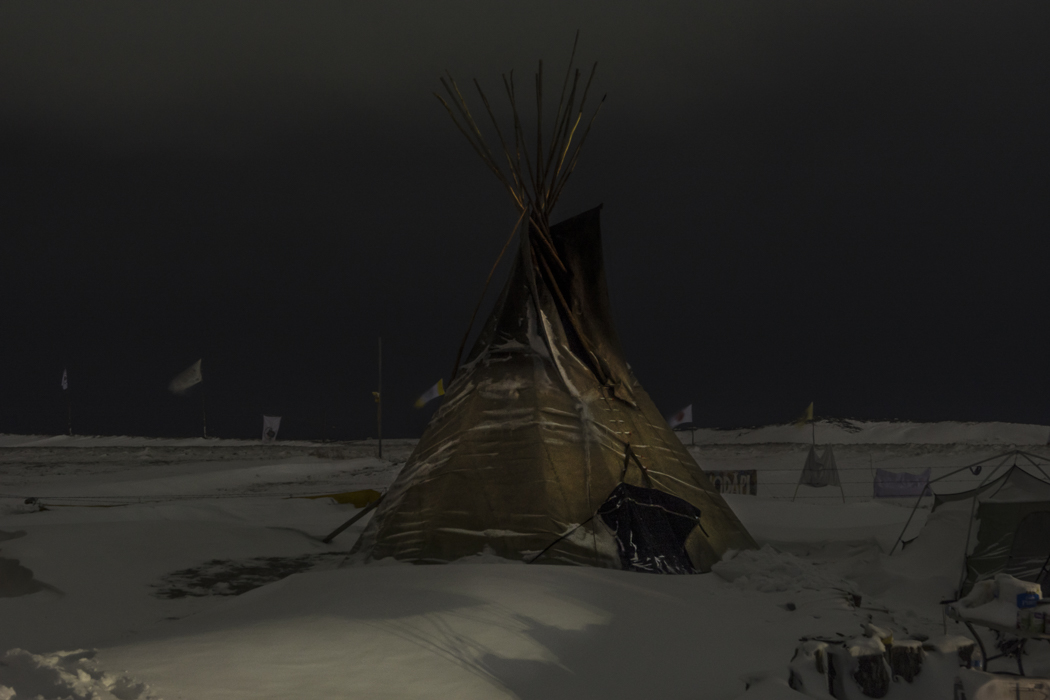 Teepee at Oceti Sakowin camp, Standing Rock, N.D.
