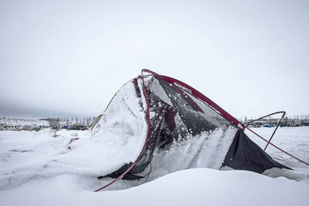 On December 6th, 2016 as the camp hunkered down in the middle of a vicious blizzard, a video update from the camps medic group was posted on Facebook. While describing the conditions and work of the medics during the blizzard, the narrator noted {quote}There have been no confirmed deaths in the camp at this time...{quote} And I thought of those tents...