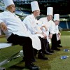 Levy's executive chefs on the sidelines of Ford Field.  The images were created for large scale, in stadium advertisement of the Levy restaurants and concessions during Superbowl XL at Detroit Field.  