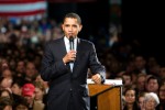 Democratic presidential candidate Sen. Barack Obama (D-IL) on the campaign trail.
