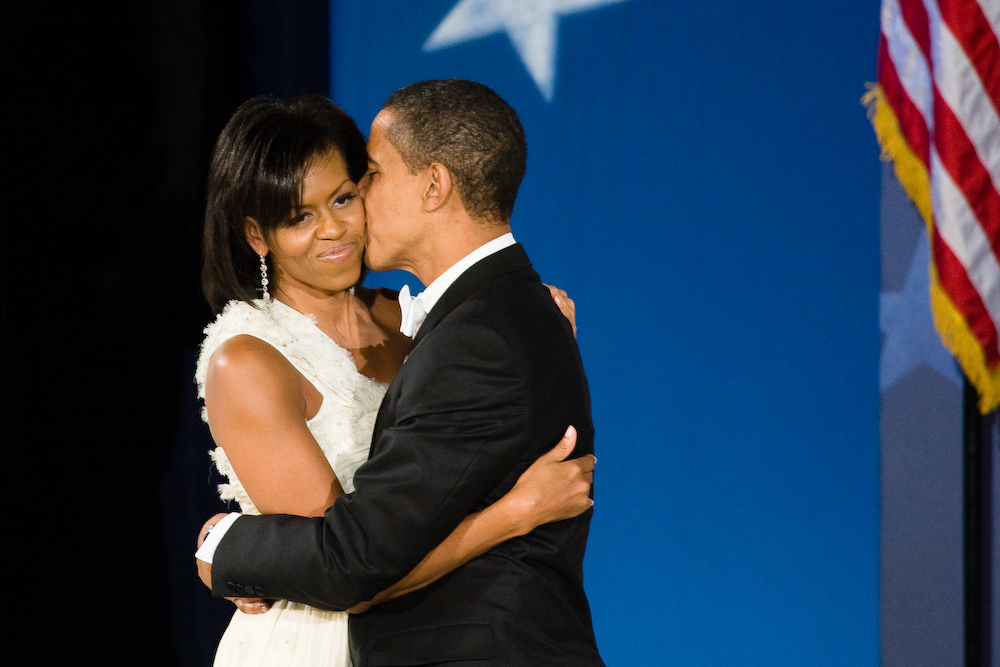 President Barack Obama and First Lady Michelle Obama at their last inaugural event, the Eastern Ball at Union Station. 