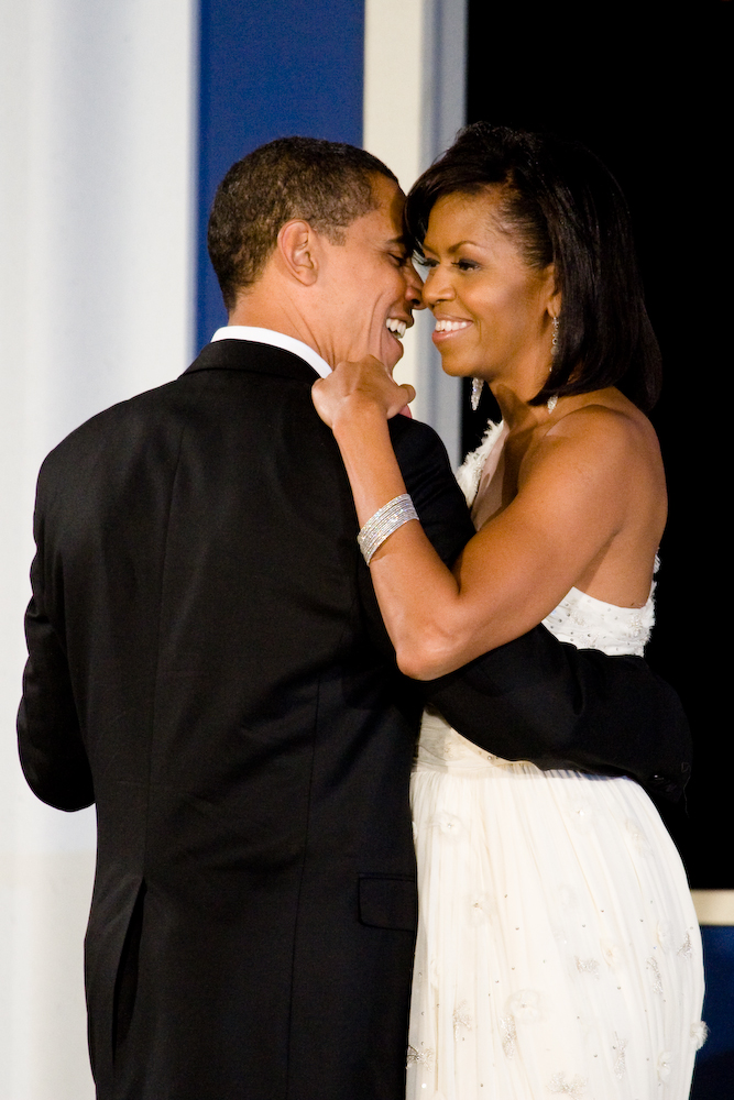 President Barack Obama and First Lady Michelle Obama at their last inaugural event, the Eastern Ball at Union Station. 