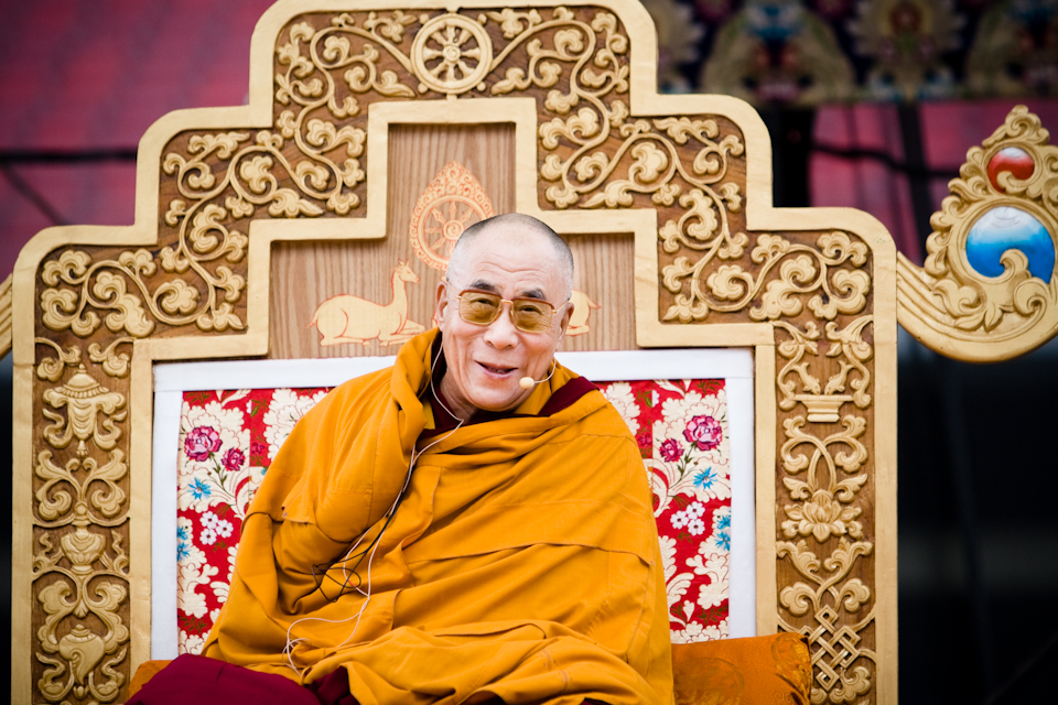 His Holiness the Dalai Lama during a visit to New England.