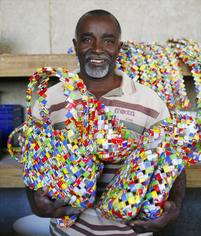 Romelus Rodrigue, Port-au-Prince -R ecycled food wrappings