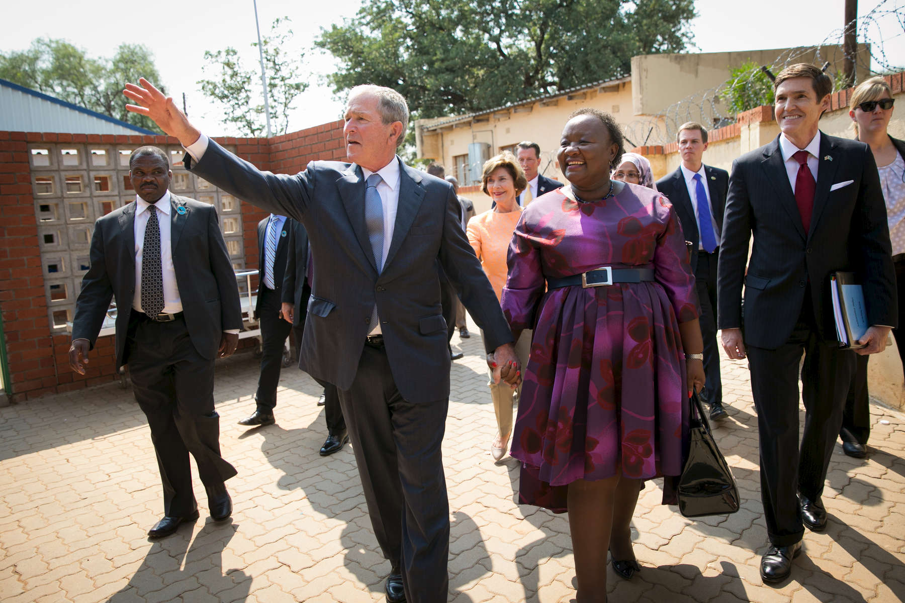 President and Mrs. Bush in Africa on April 4, 2017. Photo by Paul Morse