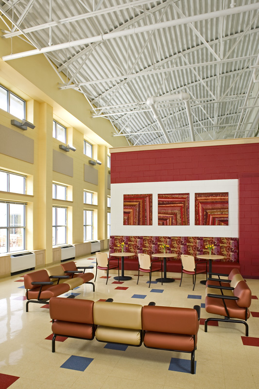 Lobby, Glenwood Community Center  /  Client:  Howard County, MD Parks & Rec. Dept. & Office on Aging  /  PHOTO: © Ron Blunt Photography