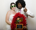 Photobooth portrait of bride and groom at The Water Witch Club at Monmouth Hills. NJ wedding photography