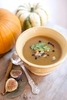 9/24/2015 - Sudbury, MA - This is  Gordon Hamersley's curried pumpkin soup with ginger and fig butter. Story by Gordon Hamersley/Globe Correspondent.   Topic: 07hamersleypix.   Dina Rudick/Globe Staff.