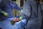 Doctors rushed to save the leg of a woman with an open compound fracture. They did not amputate during that surgery, but her prognosis was shaky at best. The medical teams did what they could to preserve limbs because of the huge challanges and stigma amputees face in Haiti. 