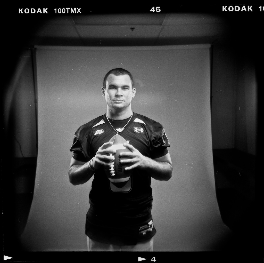 South Florida Quarter back Matt Grothe poses for a portrait during Media Day for the University of South Florida's football team at Raymond James Stadium.