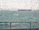 Wet day view from ship