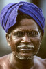 Indian dockworker with indigo colored turban in the southern indian city of Chennai, formerly known as Madras. To purchase this image, please go to my stock agency click here.