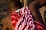 Detail of back of Masai warrior and traditonal clothing in northern Tanzania. To purchase this image, please go to my stock agency click here.