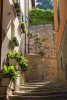 A typical steep stairway leads to the main section of the village of Varenna Italy from the shores of Lake Como. To purchase this image, please go to my stock agency click here.