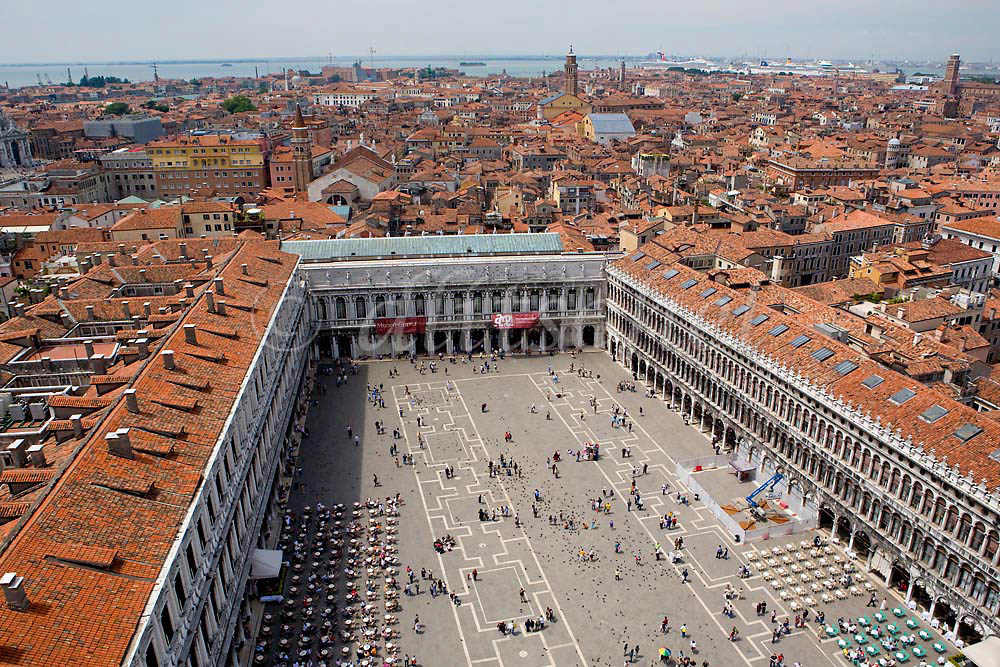 St. Mark's Square, from St Mark's Campanile in Venice, Italy. To purchase this image, please go to my stock agency click here.