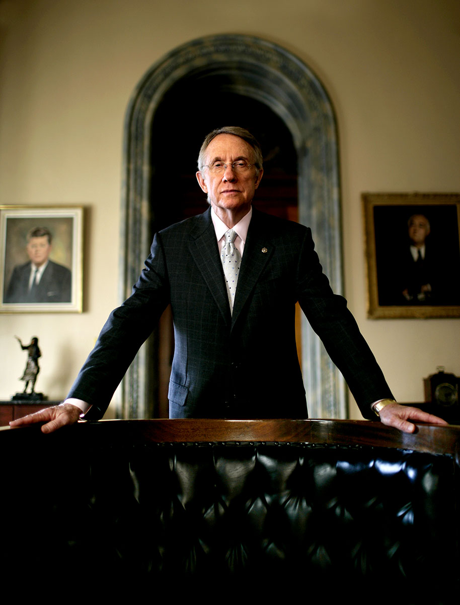 Senate Majority Leader Harry Reid (D-NV) in his Capitol office in Washington, DC, January 8, 2007. Photo by Brooks Kraft/Corbis