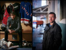New York Rangers Goalie Henrik Lundqvist at the Rangers Training Facility in Greenburgh, NY. Actor Ed Burns photographed on the streets of Tribeca.