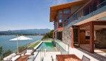 Belvedere home with a view across Richardson Bay to the Sausalito and Mt. Tamalpais. Residence designed by Sutton Suzuki Architects. Photo by Jay Graham