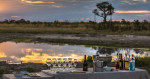 Sundowner set up near Abu Camp in the Okavango Delta, Botswana. Artfully laid out by Takesure for guests who have been interacting with Abu Camps elephant herd. Photo © 2012 Jay Graham, all rights reserved