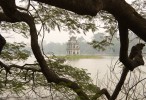 Pagoda on an island in the middle of a lake in downtown Hanoi. Photo by Jay Graham