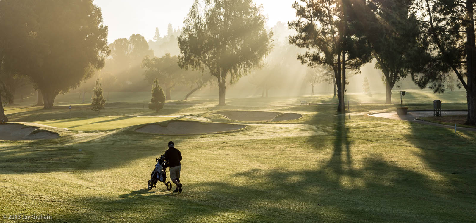 An early morning golfer enjoying the perfect early light. Photo © 2013 Jay Graham, all rights reserved