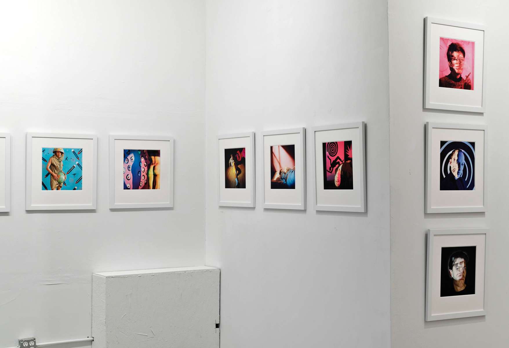 Installation view of Gillen's photographs