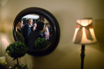 Presidential candidate, Jeb Bush is reflected in a mirror as he attends a house party at the home of Fergus Cullen on Friday March 13, 2015 in Dover, NH. (Photo by Matt McClain/ The Washington Post)