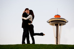 The Seattle engagement session at Pioneer Square, the Olympic Sculpture Park and Myrtle Edwards Park of Erika & Chris. (Engagement Photography Scott Eklund /Red Box Pictures)