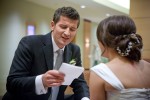 Adrian sings a song he composed on-the-spot in order to buy back his new bride following the wedding reception at the Hyatt Regency in Bellevue, WA. (Photo by Andy Rogers/Red Box Pictures)
