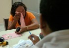 Lesly Montoya cries as her doctor explains that she must begin permanently taking antiretroviral drugs due to her lowered t-cell count. She gets treatment at Mario Catarino Rivas public hospital in San Pedro Sula which runs an AIDS clinic funded by international money provided through Global Fund.