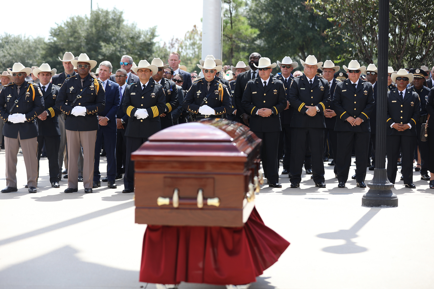 Thousands gathered for services for Deputy Sandeep Dhaliwal at the The Berry Center of Northwest Houston on October 2, 2019. Deputy Dhaliwal was fatally shot while conducting a traffic stop on Friday afternoon.  Photo by Sharon Steinmann/Harris County Sheriff’s Office