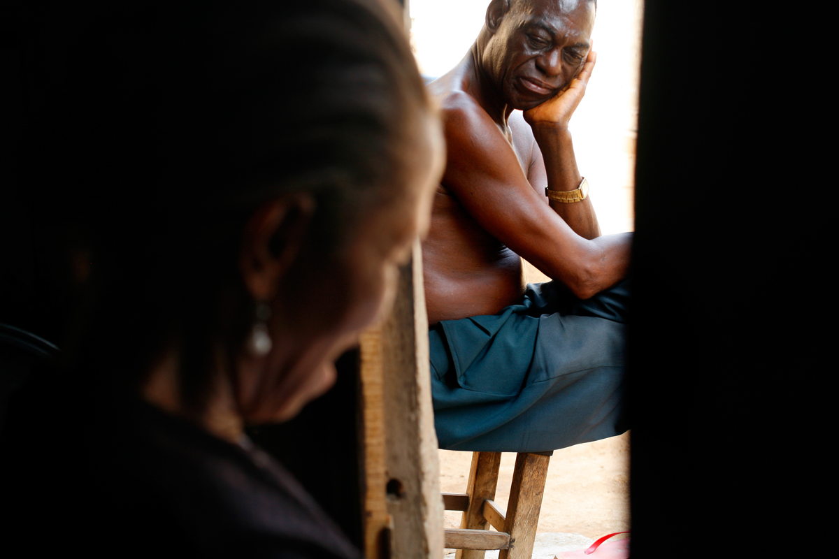 Dennis Arize Ifeachor watched Celestina's mother, Virginia, prepare a meal in Abuja.