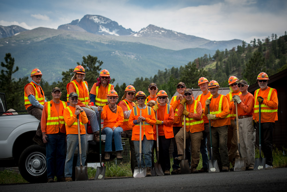 The Road Hogs are a group of olders volunteers who work on the byways of Rocky Mountain National Park. Many are residents of Estes Park.